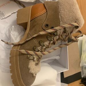 See by Chloe shearling boots BNWT